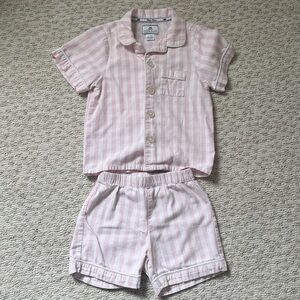 Petite Plume Pink Gingham Short Pajama Set